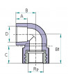 На фото Hi-Therm PP-R wall elbow for drywall
